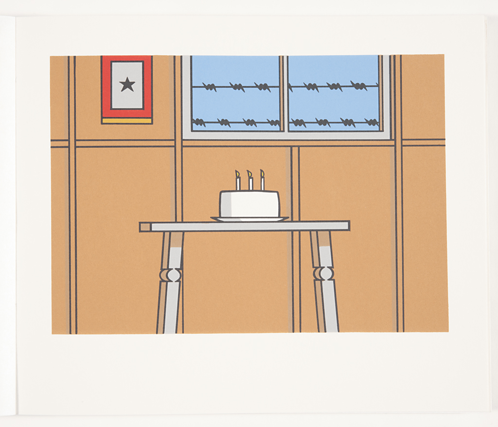"Memories of Childhood" color lithograph by Roger Shimomura